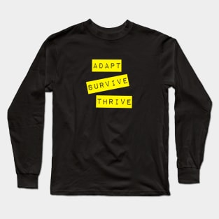 Adapt Survive Thrive - Yellow - Survival Long Sleeve T-Shirt